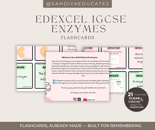 Digital file- Edexcel IGCSE Enzymes Flashcards