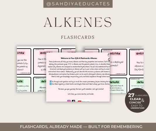 Digital file: Flashcards: IGCSE/GCSE Alkenes