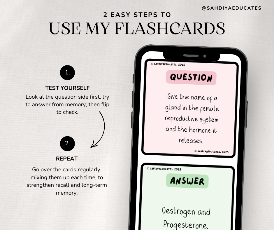 Flashcards- Digital File- AQA GCSE Combined and Triple Biology- Hormones in human reproduction