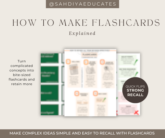 Digital file -How to make Flashcards (Year 7-13)