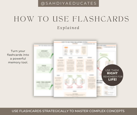 Digital file -How to USE flashcards (Year 7- Year 13)