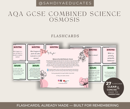 Flashcards- Digital File- AQA GCSE Combined Science- Osmosis