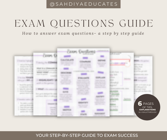 Digital file -How to answer Exam questions (Year 7- Year 13)