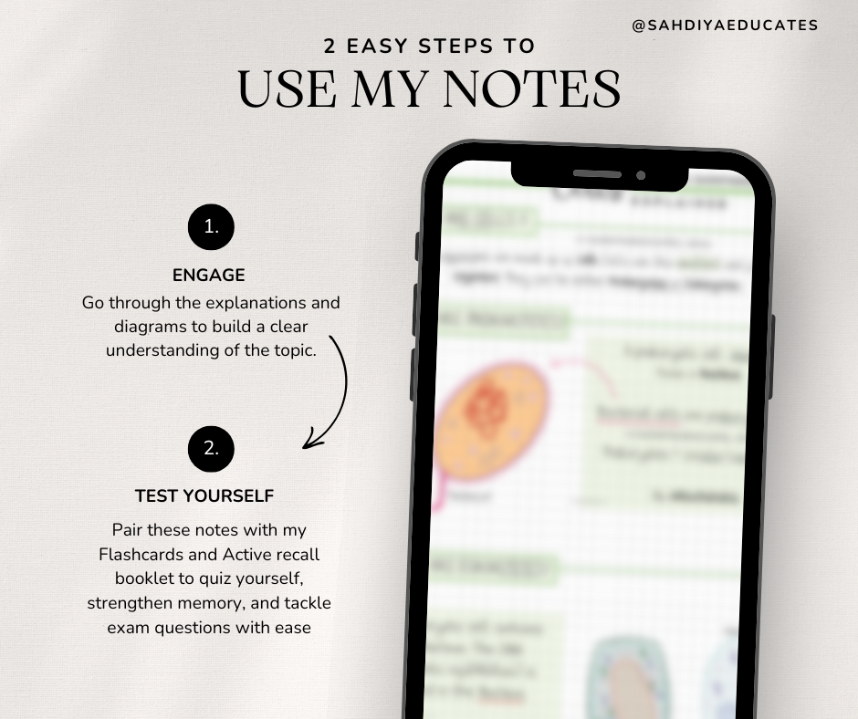Digital file -Notes -  AQA GCSE Combined Science: Trilogy (8464) Cells: Eukaryotes & Prokaryotes