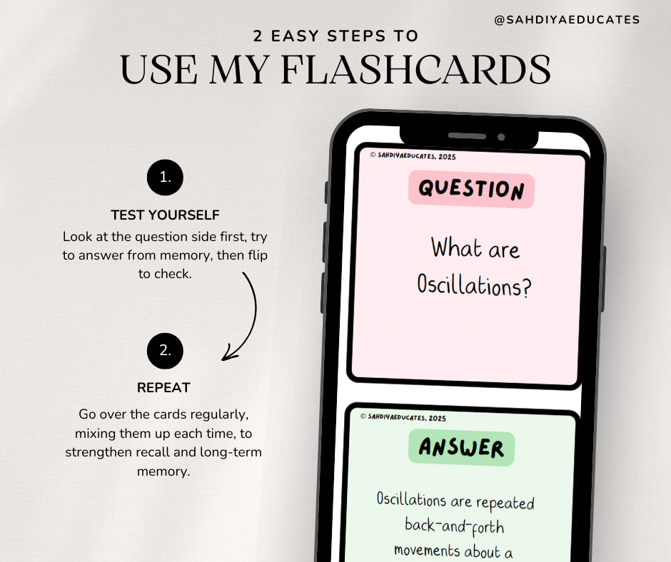 Year 7/8 Flashcards- Digital file- Waves
