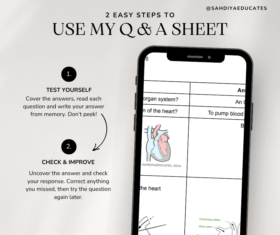 Digital file- Question & Answer sheet - AQA GCSE Combined Science - The Heart
