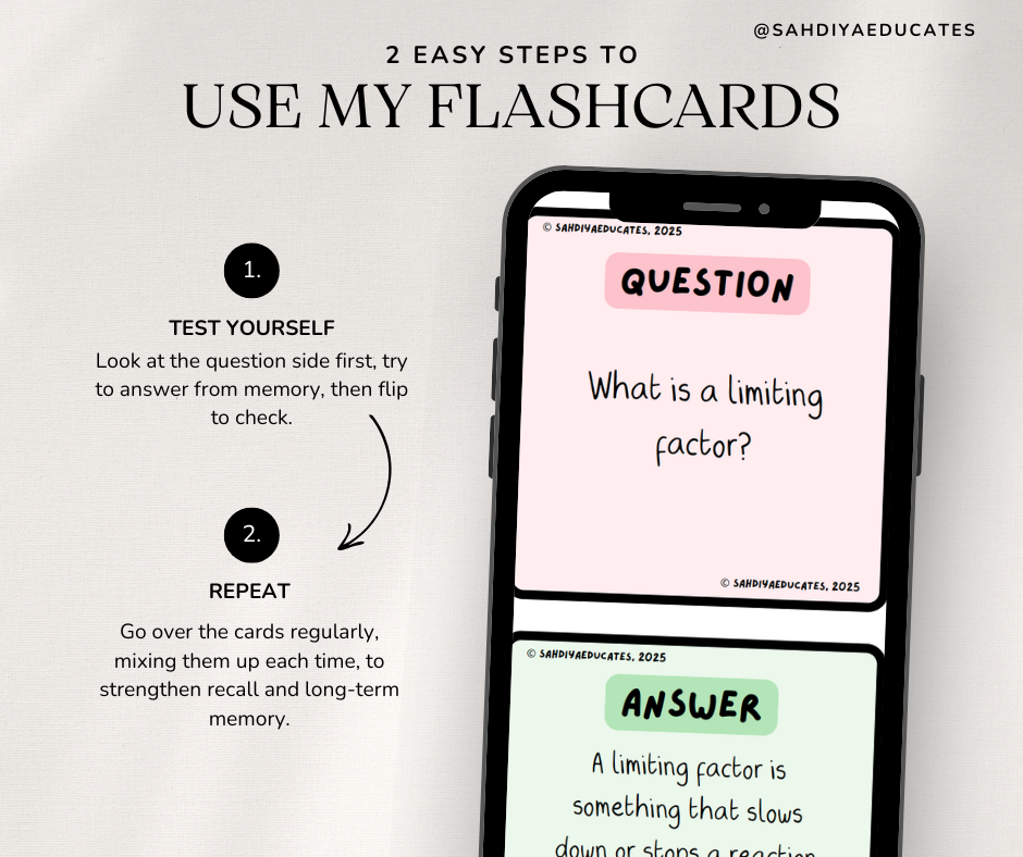 Digital file - AQA GCSE Combined Science: Trilogy (8464) Flashcards GCSE Photosynthesis