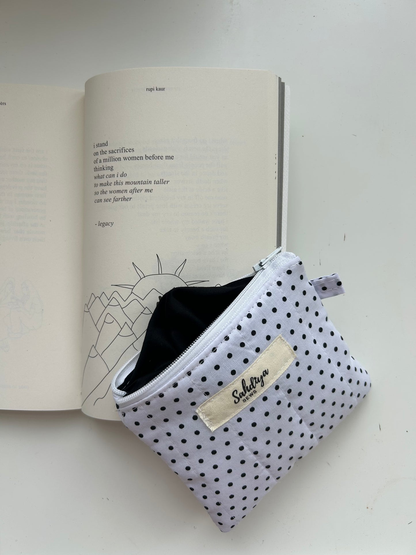 Quilted Mini Coin Purse | Handmade Padded Pouch with Lining