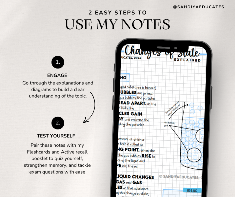Digital file: Notes Year 7 & 8: Changes of State