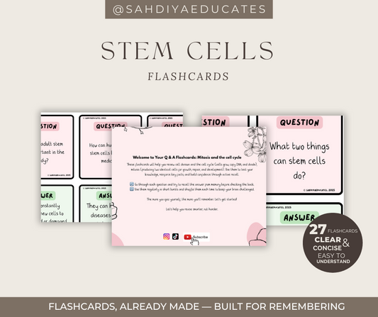 Digital file- Flashcards -AQA GCSE Combined Science: Trilogy (8464)  Stem cells