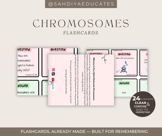 Digital file- Flashcards AQA GCSE Combined Science: Trilogy (8464) Chromosomes