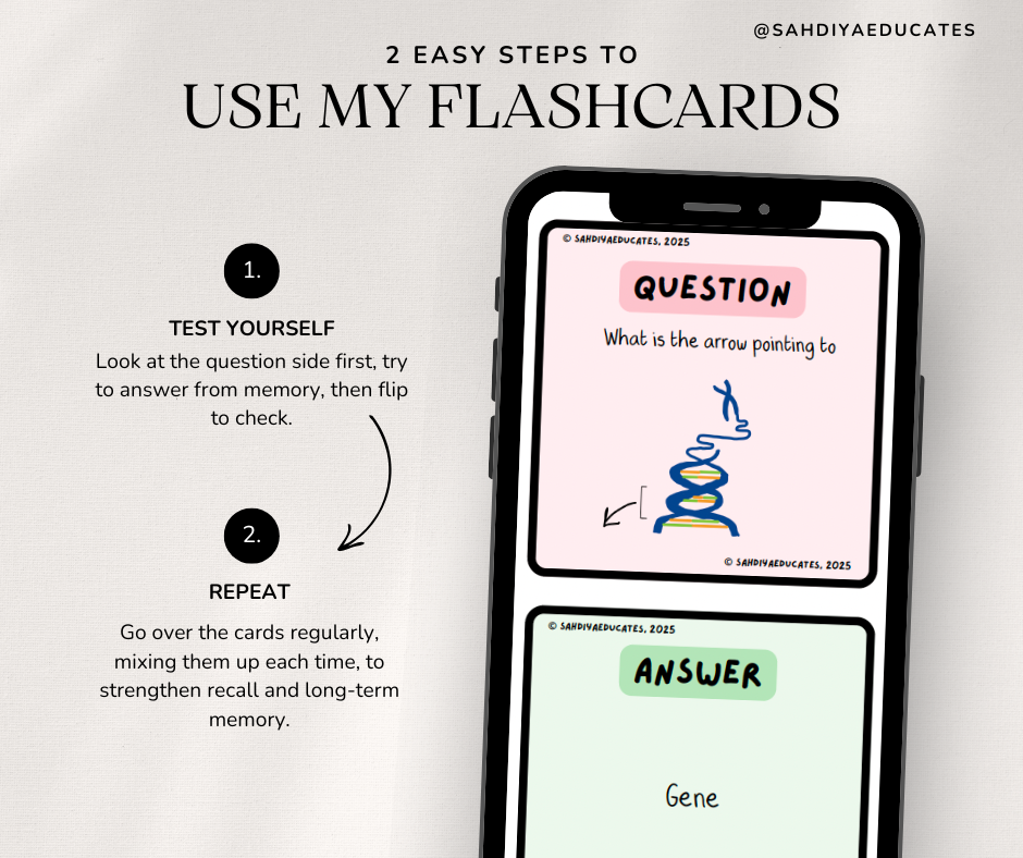 Digital file- Flashcards AQA GCSE Combined Science: Trilogy (8464) Chromosomes
