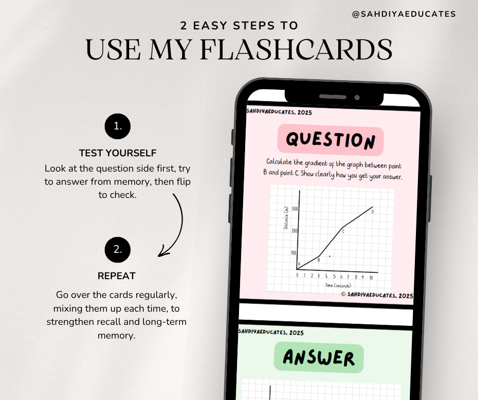 Digital file- Velocity time and Distance time graphs (movement and position) flashcards