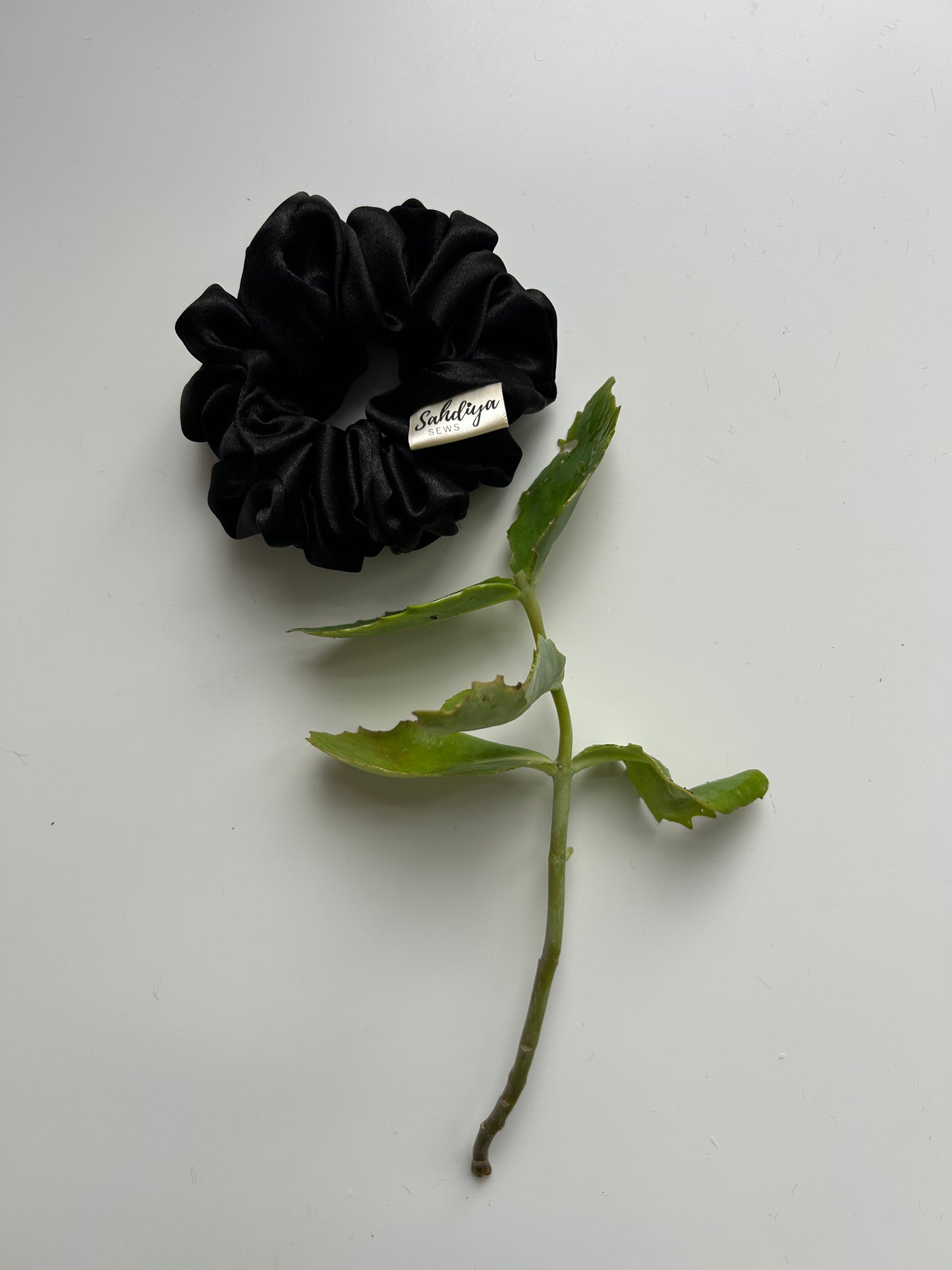 Black Satin Scrunchie