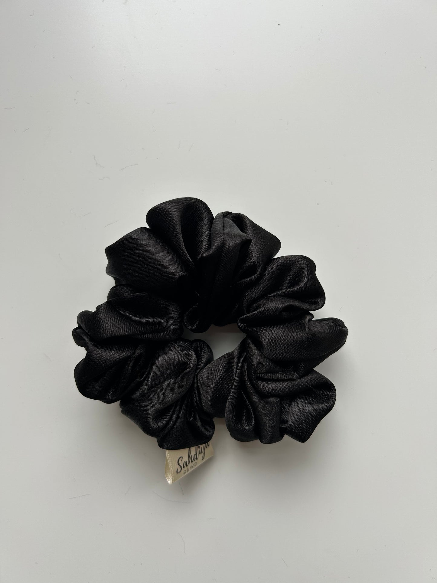 Black Satin Scrunchie