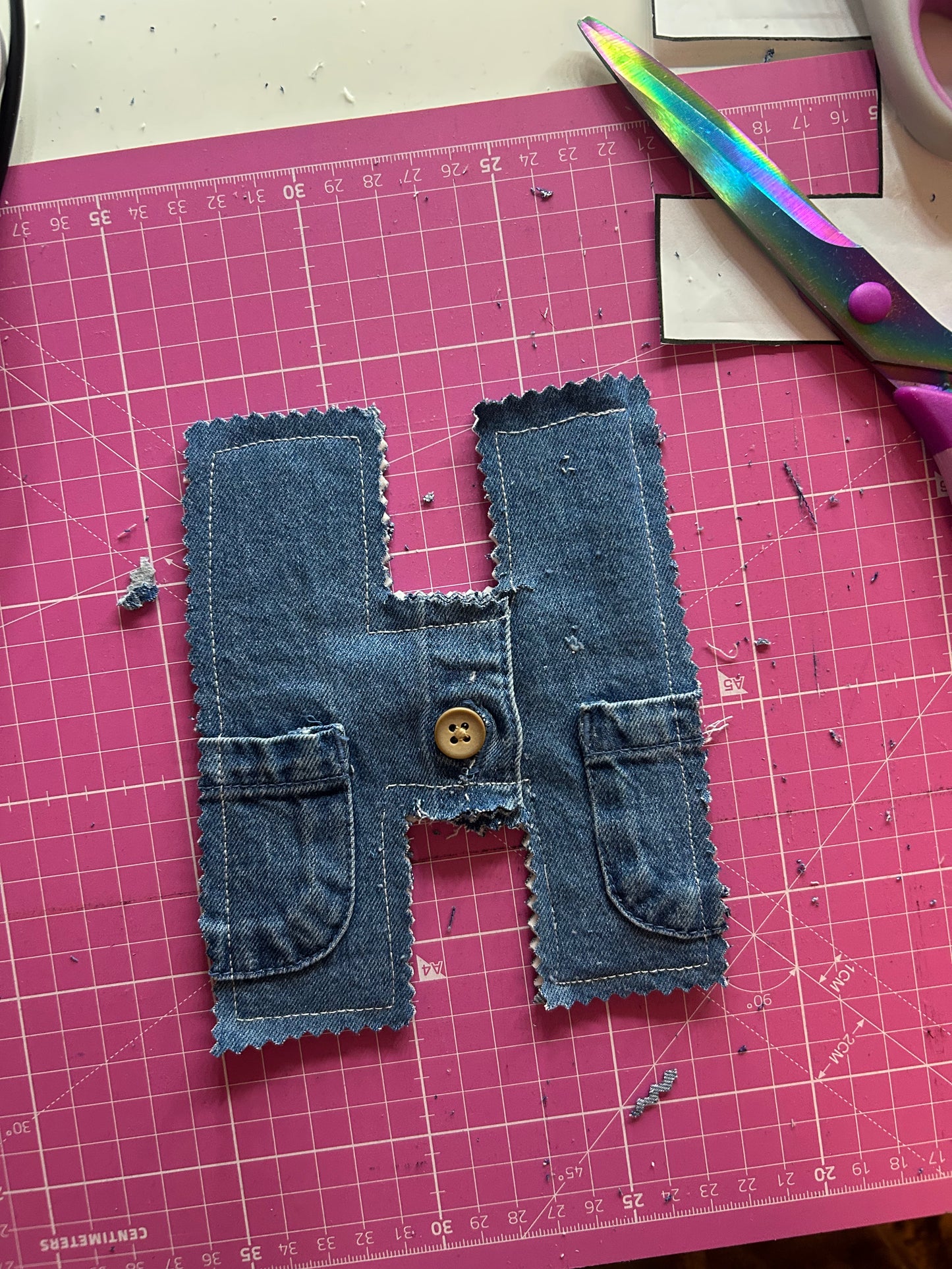 Custom fabric letter name banner