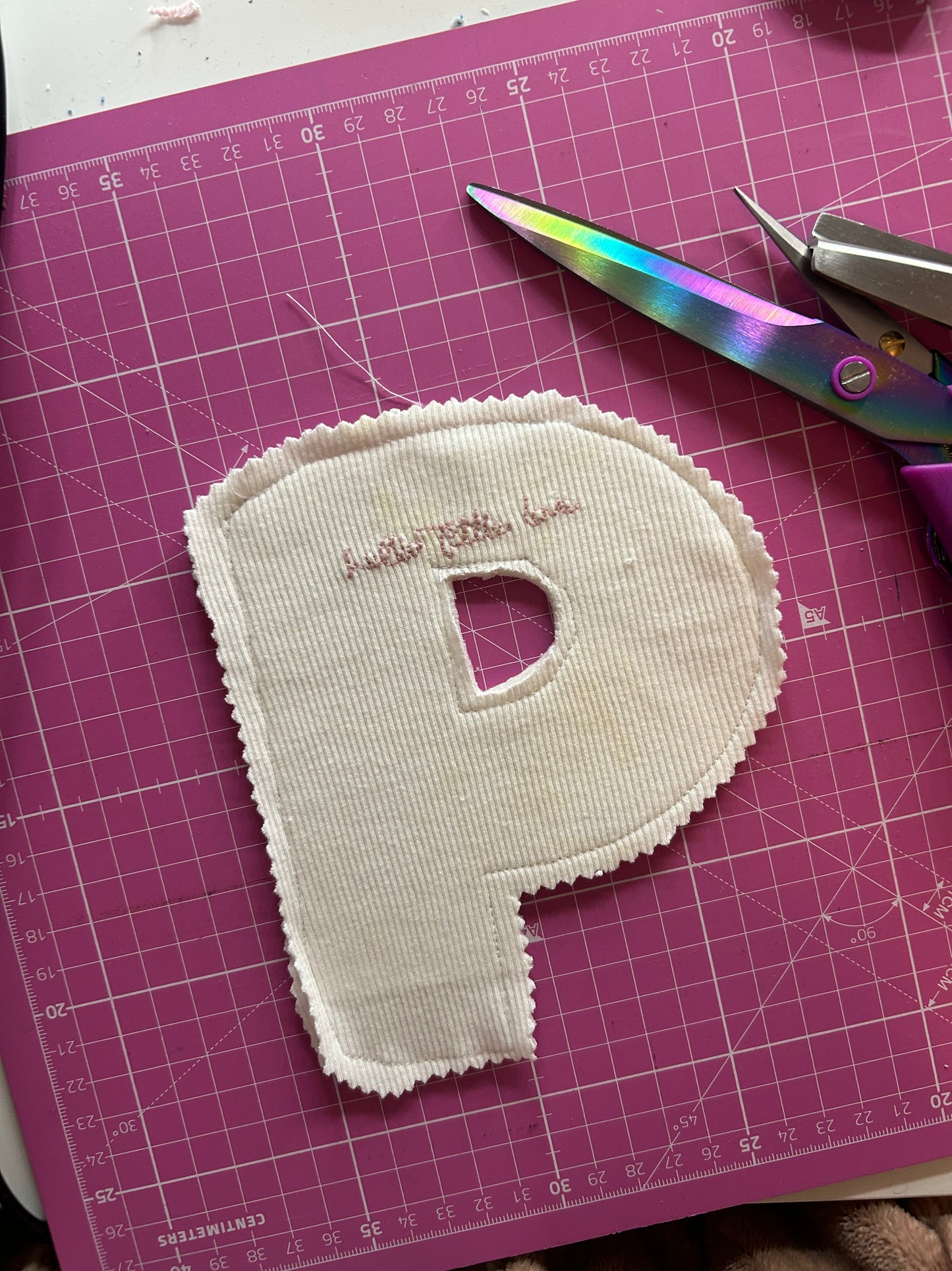 Custom fabric letter name banner