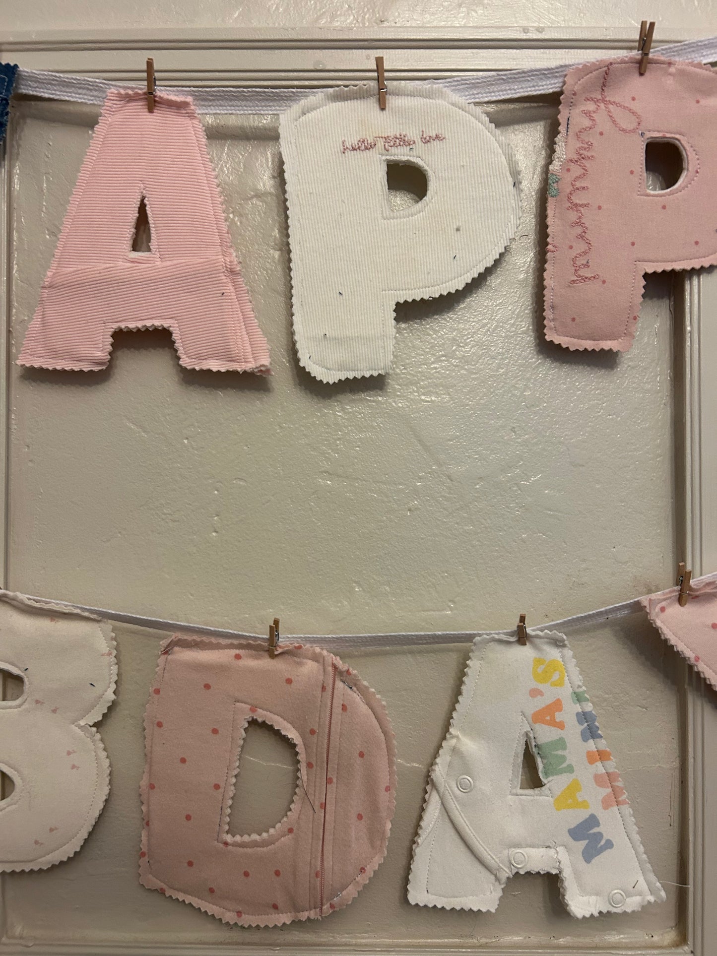 Custom fabric letter name banner