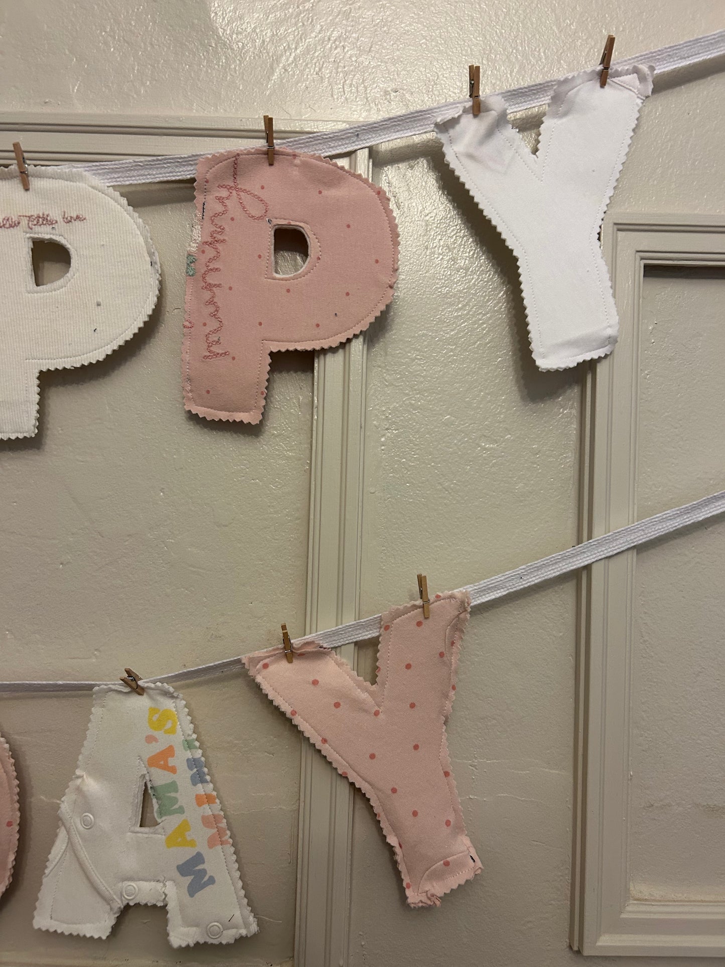 Custom fabric letter name banner