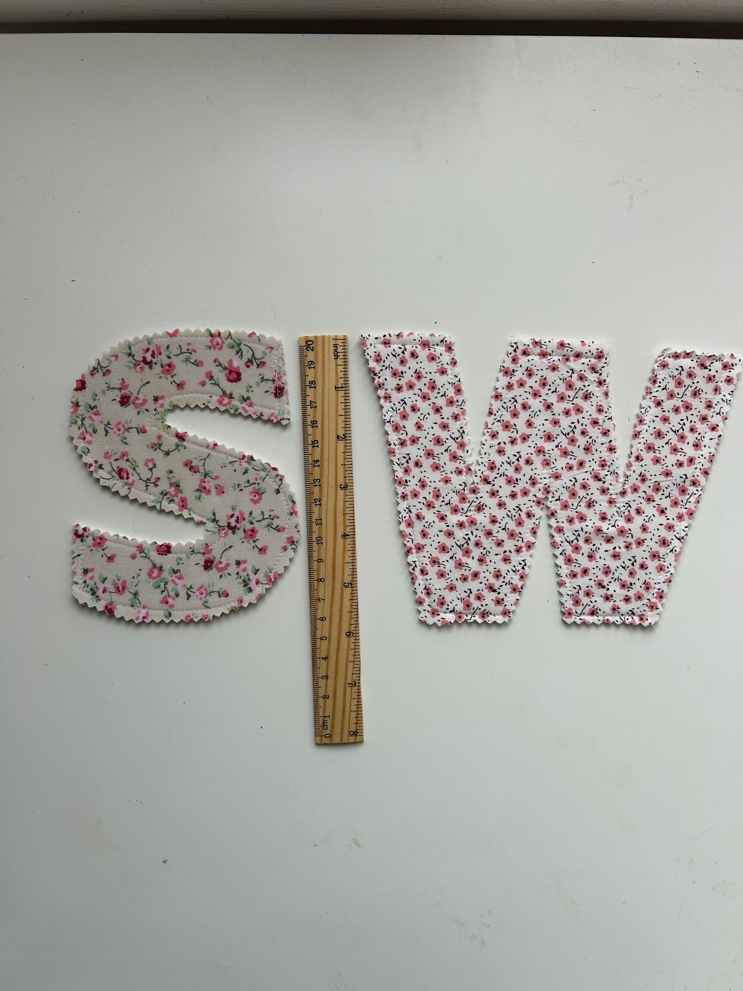 Custom fabric letter name banner