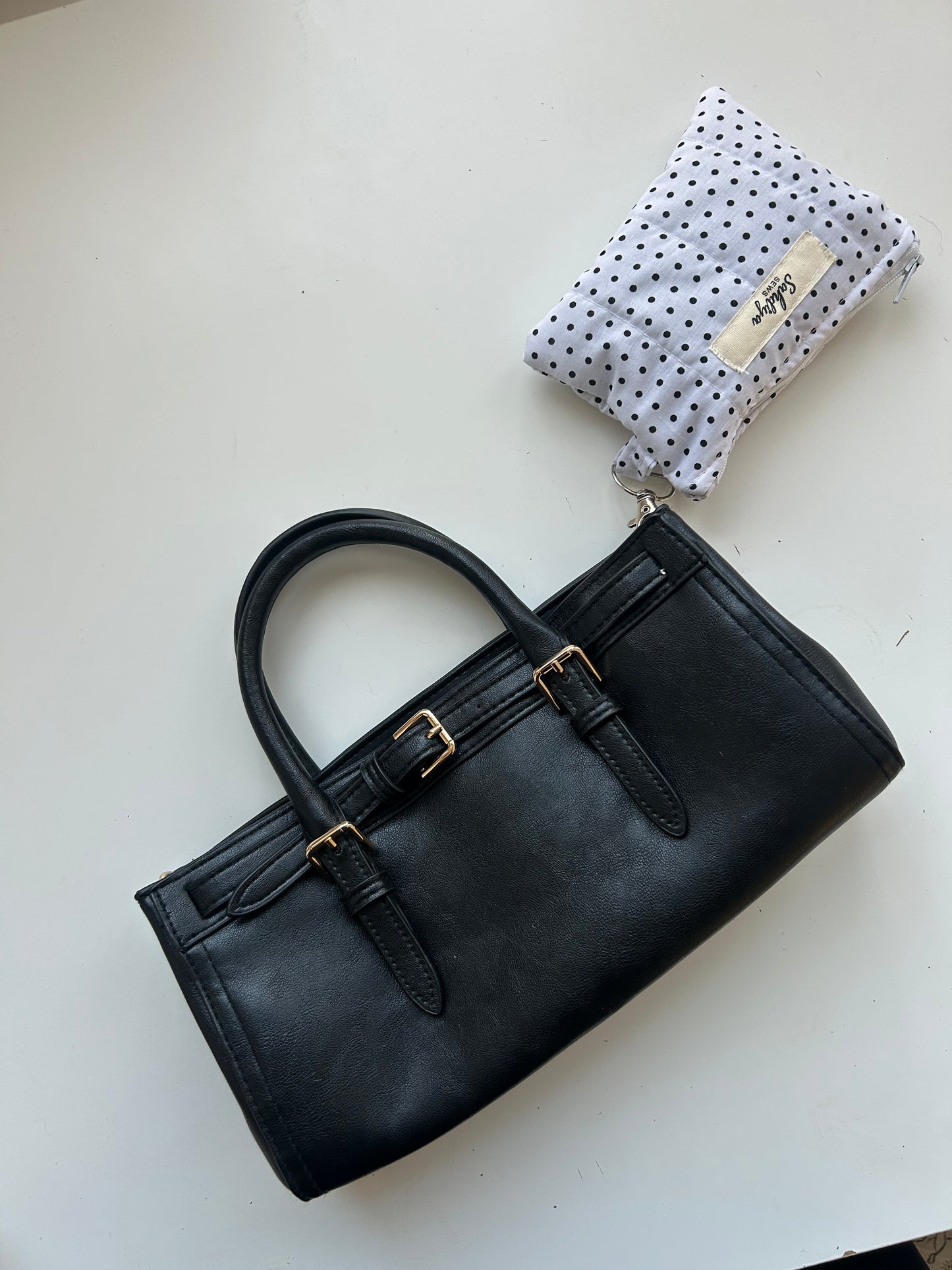 Quilted Mini Coin Purse with D-Ring | Handmade Padded Keyring Pouch